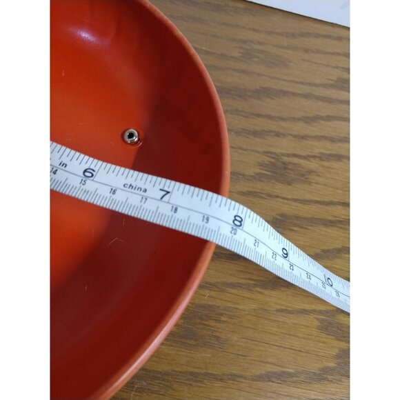 Mid-Century Modern Red Orange Bowl With Brass Legs By Fricke & Nacke Design By M - Picture 5 of 6